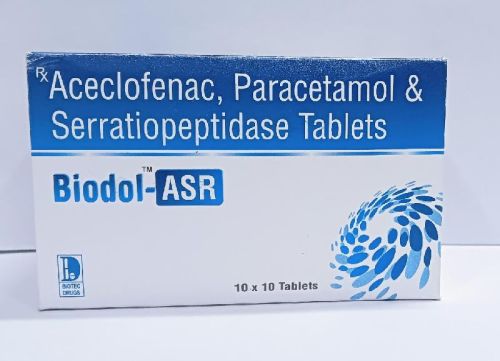 Aceclofenac, Paracetamol and Serratiopeptidase Tablets, For Clinical, Grade Standard : Medicine Grade