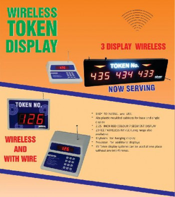 DIGITAL ELECTRONIC WIRELESS TOKEN NUMBER DISPLAY, For Fastfoods