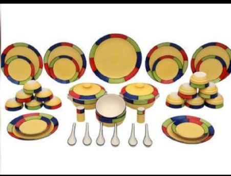 Ceramic Dinner Set, For Home, Hotel, Etc, Color : Customized