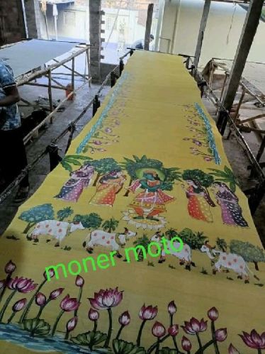 Hand Painted Potochitro On Pure Tussre Sharee