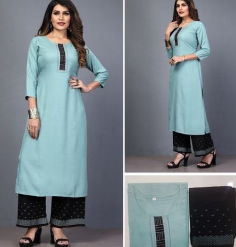 Pure Silk Plain Classy Palazzo Suit, Technics : Machine Made