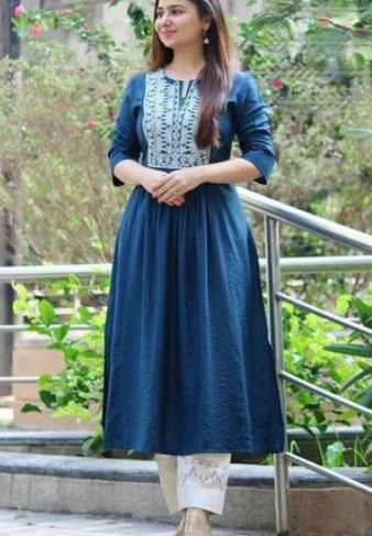 Regular Cotton Embroidered Kurti, Occasion : Party Wear