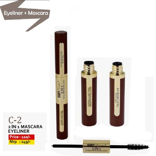 2 In 1 Eyeliner Mascara C2, Packaging Type : Box