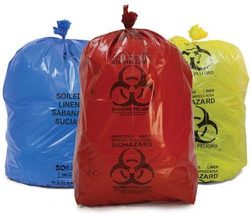 Corn Starch / PBAT Biohazard Garbage Bags, Size : 30x40x10inch, 32x42x11inch, 34x44x12inch