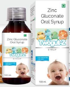 Twogut Zinc Gluconate Oral Syrup, Packaging Size : 100ml