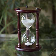 Round Polished Glass Sand Timer, For Home Use, Office Use, Size : 4inch, 5inch, 6inch, 7inch