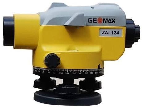 Aluminium Paint Polished Fibre-Steel-Brass-Glass Fibre Automatic Level Geomax, For College, Frame Color : Black