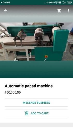 SS Electric 100-1000kg Polished Automatic Papad Making Machine, For Cutting Tools Industry