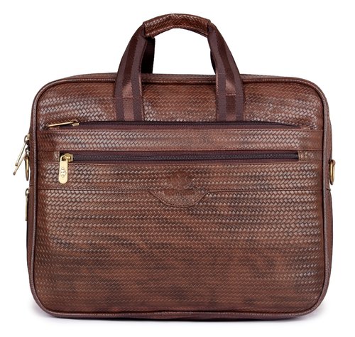 Synthetic Laptop Briefcase, Color : Coffee