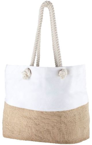 Rope Handle Jute Canvas Tote Bag, For Advertising, Gift, Grocery, Pramotion, Shopping, Pattern : Plain
