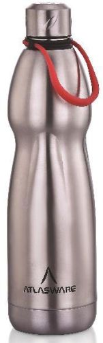 Round Stainless Steel Bulging Design Flask, For Storing Water, Feature : Fine Finish