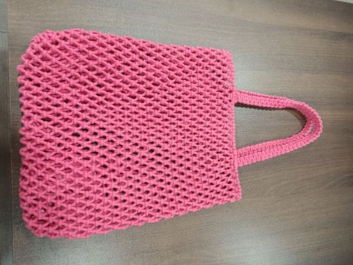 Handmade Plain Cotton Macrame Bag, Size : Multisizes