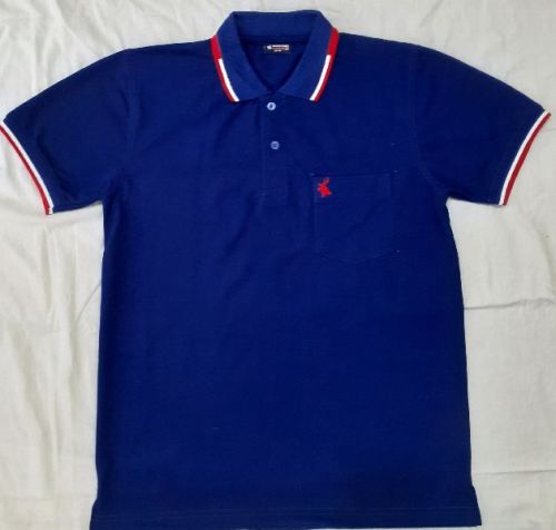 Plain Polyester Pocket Polo Royal Blue, Packaging Type : Packet