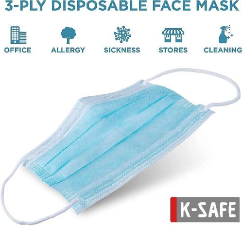 3 Ply Melt Blown Mask Bfe 99% Virus Protection