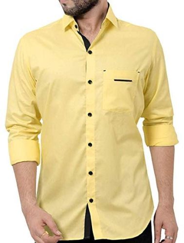 Long Sleeve Mens Cotton Shirts, For Anti-Shrink, Quick Dry, Technics : Handloom