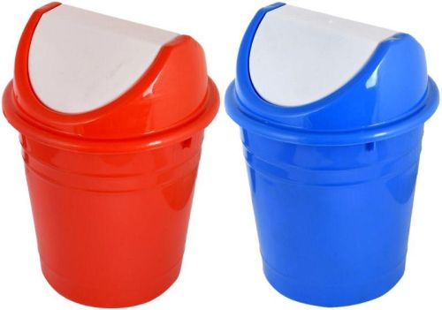 Round LDPE Plastic Dustbin, For Outdoor Trash, Size : Standard