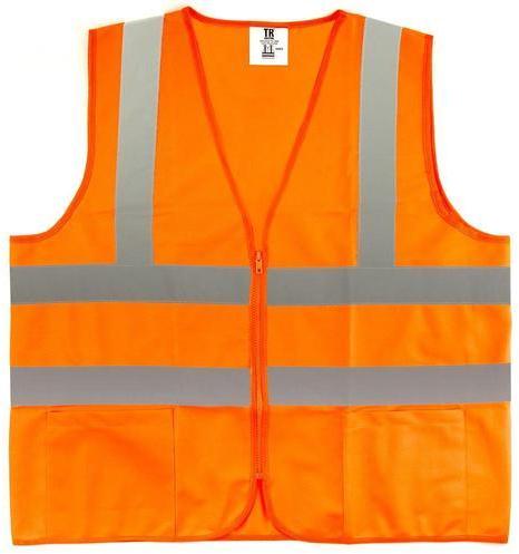 Without Sleeves Nylon Reflective Safety Vest, For Construction, Size : Medium, Small, Large, XL