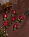 Floral Crochet Hand Embroidered Patch, Size : Width 50 MM