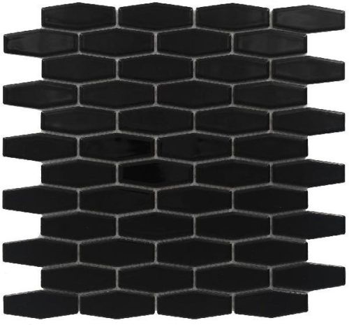 Stretch Hexagon Glossy Black Mosaic Tiles, Packaging Type : Carton Box