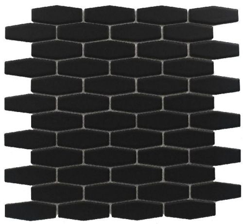 Stretch Hexagon Matt Black Mosaic Tiles, Packaging Type : Carton Box