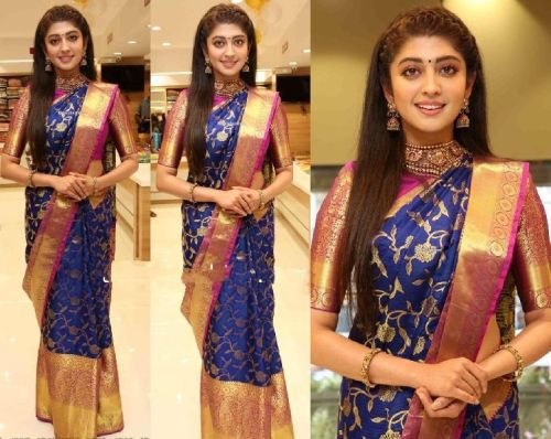 Unstitched Kanchipuram Woven Silk Saree, For Easy Wash, Dry Cleaning, Anti-Wrinkle, Pattern : Printed