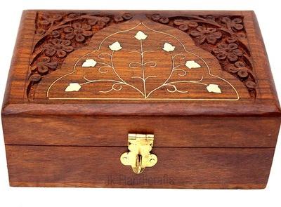 Polished Handmade Wooden Jewellery Box, For Keeping Jewelry, Feature : Good Quality Stylish, Perfect Shape