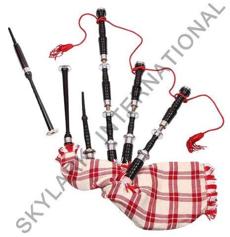 White And Red Ribbon Bagpipe