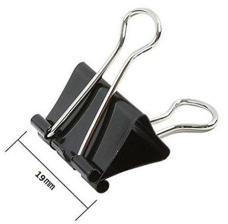 Stainless Steel Plastic Black Binder Clip, Packaging Type : Box
