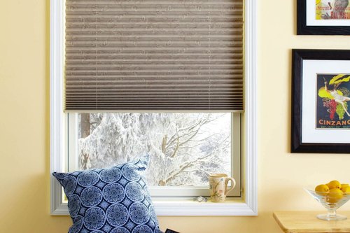 Vama Fabric Pleated Blind, Pattern : Plain