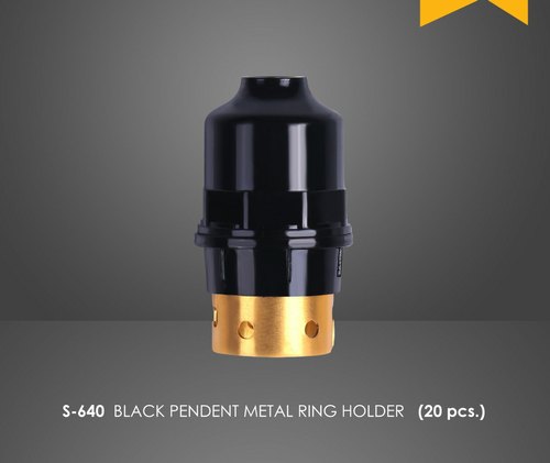 Plastic Pendant Bulb Holder, Color : Black