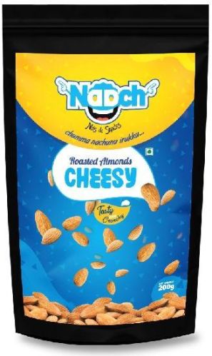 Naach Roasted Cheesy Almonds, Color : Brown