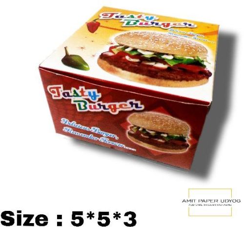 Squar Duplex Grey Back Paper Burger Box, For Packaging, Feature : Biodegradeable, Eco Friendly