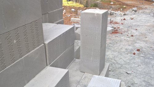 Rectangular Concrete Block, For Side Walls, Size : 9 In. X 4 In. X 3 In.
