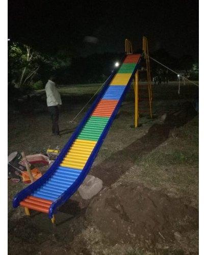 FRP Roller Playground Slide, Color : Multiple Colors
