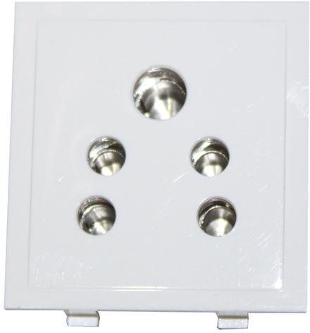 Plastic 6 AMP Power Socket, For Plug Use, Home Use, Control Panels, Specialities : Shocked Proof, Safety Tested