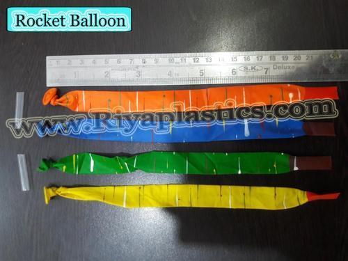 Rubber Rocket Balloon, Color : Multicolor