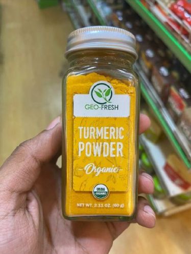 TRO Square Hard 100ml Spice Glass Jar, For Food Storage, Cap Material : Metal