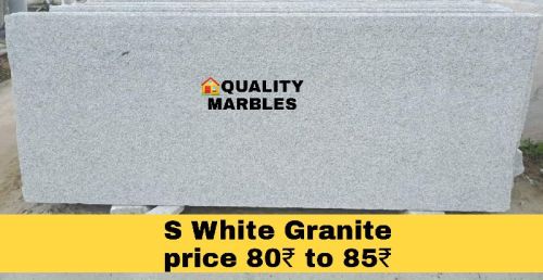 Polished S White Marble, For Treads, Staircases, Flooring, Size : 9×3