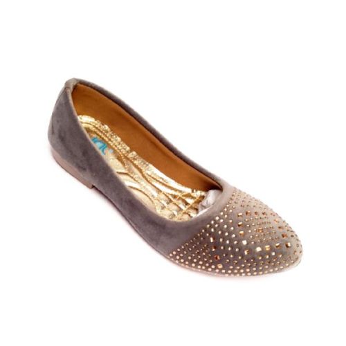 Jal New Velvet Flat Ballies, Occasion : Party Wear