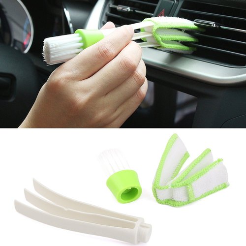 Double Head Clean Brush, For Car Air Outlet, Instrument Panel, Seams, Window-Blinds, Keyboard, Etc.