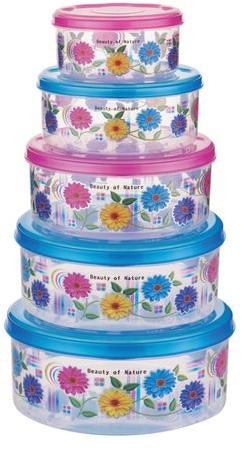 Plastic Round Container Set, Packaging Type : Food Storage