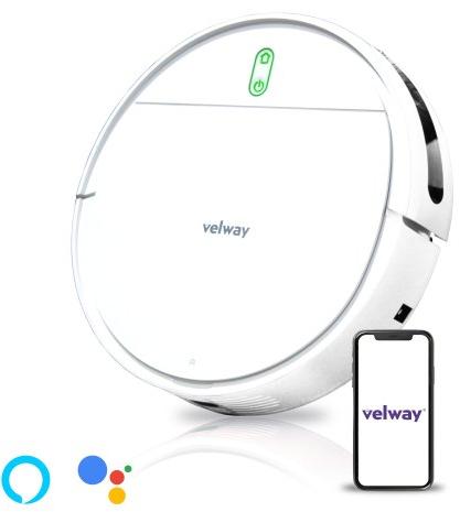 Velway Robotic Vacuum Cleaner, Color : White