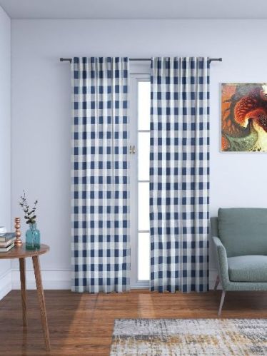 Micasa Decor Cotton Checked Curtains, Technics : Machine Made