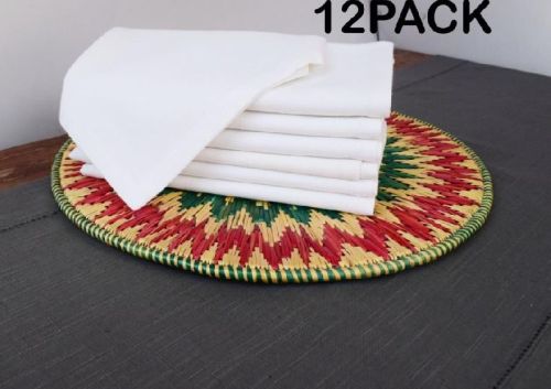 Rectangular White Cotton Napkins, For Home, Hotel, Restaurant, Size : 20 X 20 Inch