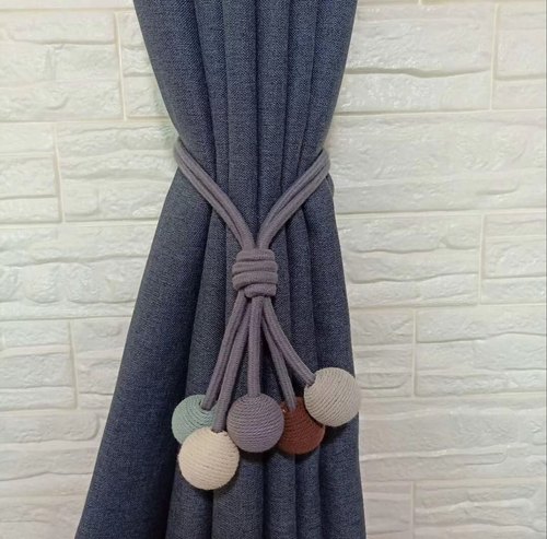 Polyester Curtain Tieback, Color : Gray