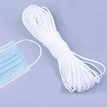 Round Ear Loop Elastic Rope, For Binding Pulling, Pattern : Plain