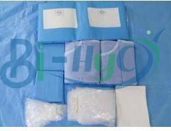 Polished Non Woven Angiography Drape Kit, For Hospital, Color : Blue, White