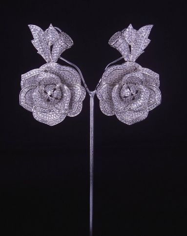 Polished Flower Shaped Cz Earrings, Style : Modern