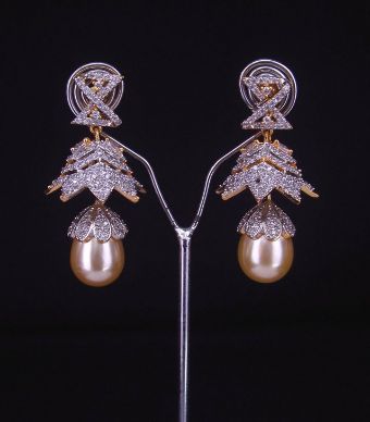 Pearl Jhumka Earrings, Packaging Type : Wooden Box
