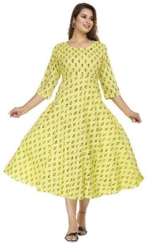 S.N. Marwal Printed Cotton Casual Wear Kurti, Size : M, XL, XXL